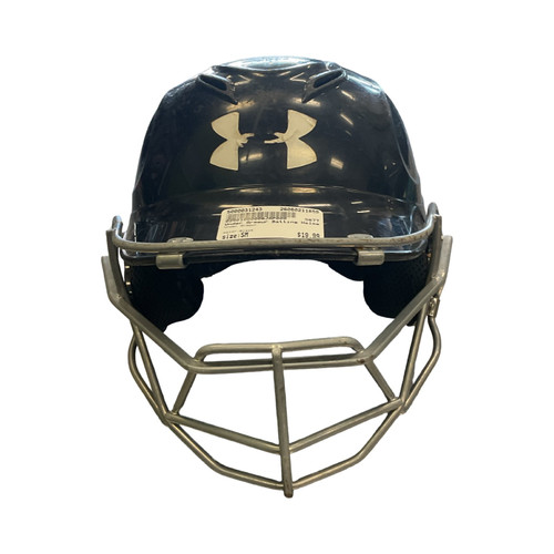 Vist Large View of Product Image Which is Used, Under Armour, Batting Helmet, w/Mask, Black, SM