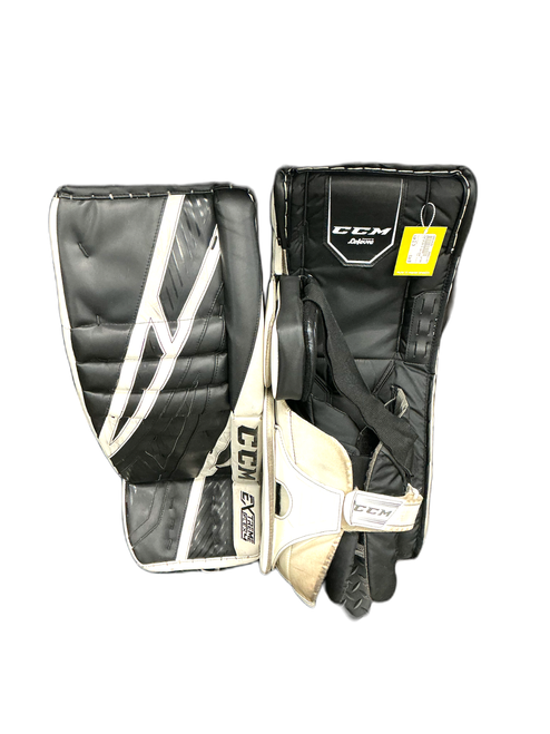 Vist Large View of Product Image Which is Used CCM EFLEX 4 Goalie Leg Pads Inter Black 31"