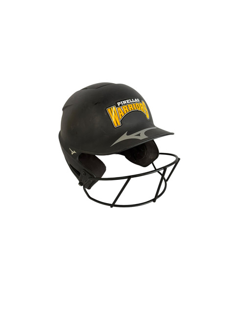 Vist Large View of Product Image Which is Used Mizuno Batting Helmet w/Mask Black One Size