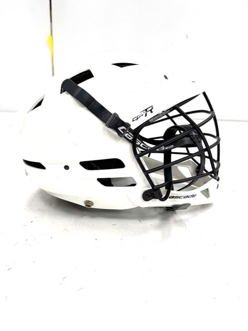 Vist Large View of Product Image Which is Used Cascade CPVR Lacrosse Helmet White S/M