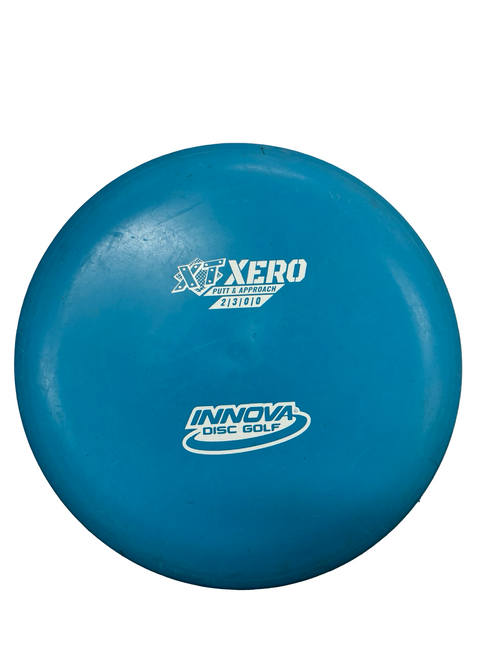 Vist Large View of Product Image Which is Used Innova XT XERO Disc Golf Putter Royal Blue
