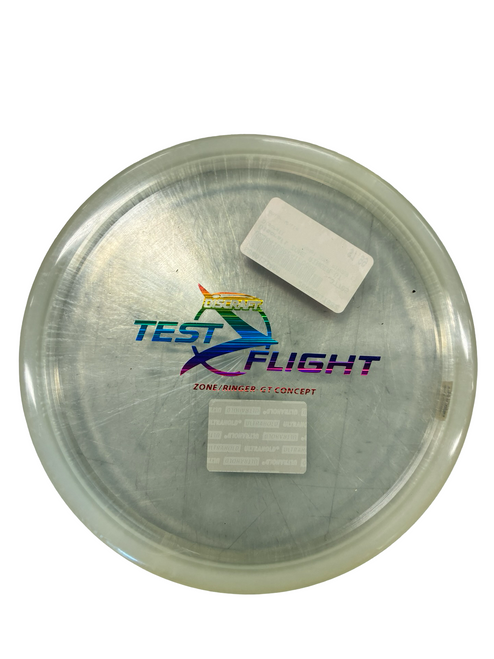 Vist Large View of Product Image Which is Used Discraft ZONE RINGER GT Disc Golf Mid Range White