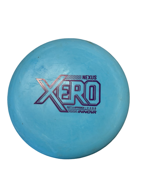 Vist Large View of Product Image Which is Used Innova XERO Disc Golf Putter Royal Blue