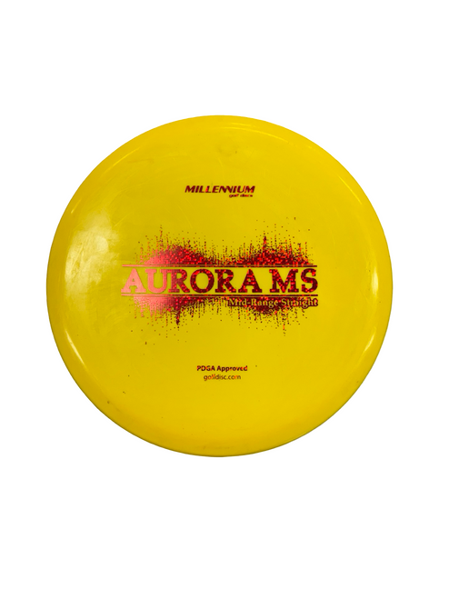 Vist Large View of Product Image Which is Used Millennium AURORA Disc Golf Mid Range Yellow