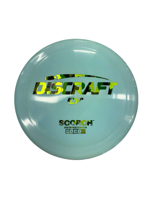 Vist Large View of Product Image Which is Used Discraft ESP SCORCH Disc Golf Driver Teal