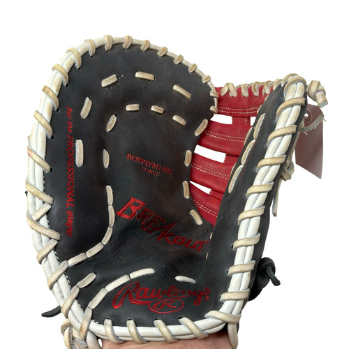 Vist Large View of Product Image Which is Used Wilson JIM CATFISH HUNTER BB/SB Glove RH Throw Brown 12" LEFT HANDED