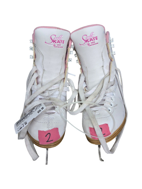 Vist Large View of Product Image Which is Used Jackson SOFT SKATE 380 GIRLS SKATES Girls Figure Skate White Junior 02