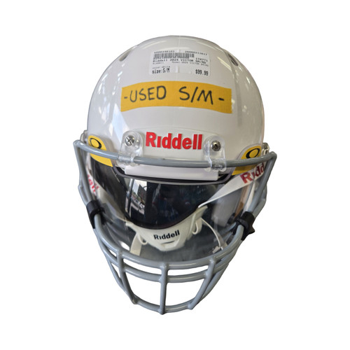 Vist Large View of Product Image Which is Used Riddell 2024 VICTOR SM/MD FB Helmet White S/M