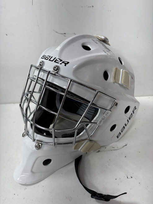 Vist Large View of Product Image Which is Used Bauer 930 Senior Goalie Helmet/Mask White S/M