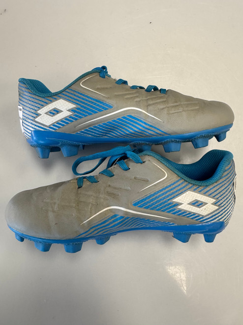 Vist Large View of Product Image Which is Used Lotto Soccer Cleats Grey Junior 02