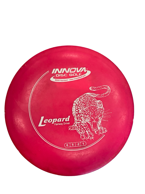 Vist Large View of Product Image Which is Used Innova LEOPARD Disc Golf Driver Pink