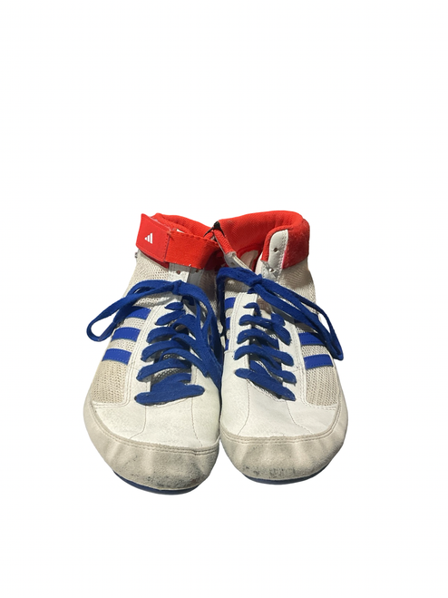 Vist Large View of Product Image Which is Used Adidas Wrestling Shoes White Senior 7