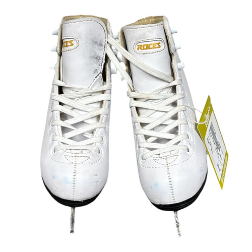 Vist Large View of Product Image Which is Used Roces Girls Figure Skate White Youth 10.0
