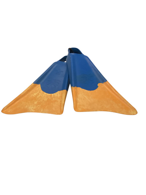 Vist Large View of Product Image Which is Used Churchill Underwater Fins Yellow And Royal Blue XL