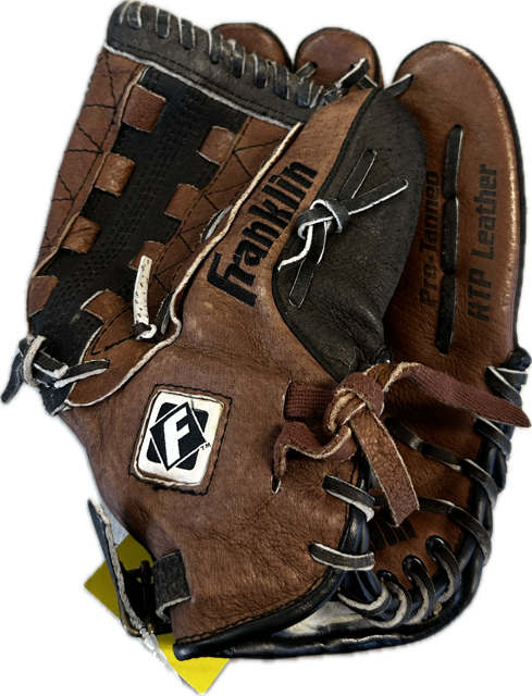 Vist Large View of Product Image Which is Used Franklin 4642BR Baseball Glove RH Throw Brown 12"