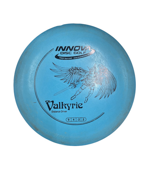 Vist Large View of Product Image Which is Used Innova VALKYRIE Disc Golf Mid Range Royal Blue