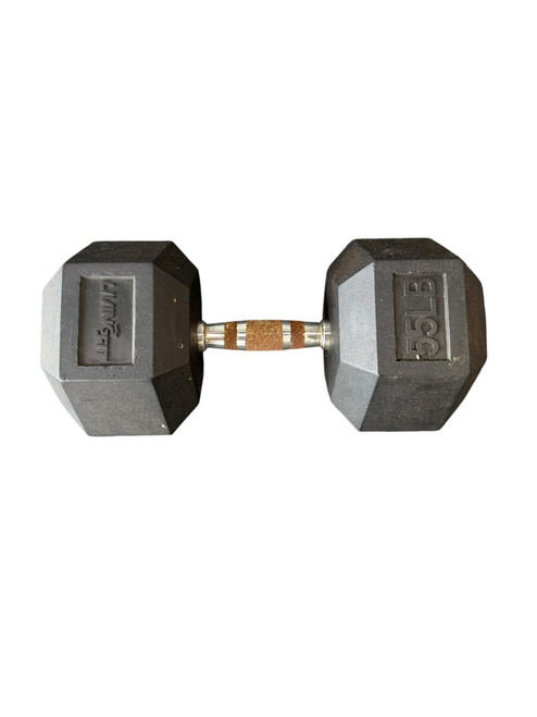 Vist Large View of Product Image Which is Used Hex Dumbbell (Each) 55 lb