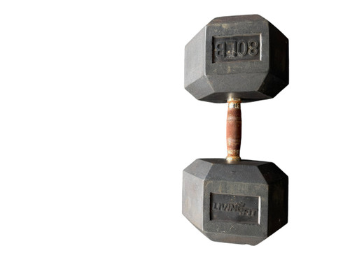 Vist Large View of Product Image Which is Used Hex Dumbbell (Each) 80 lb