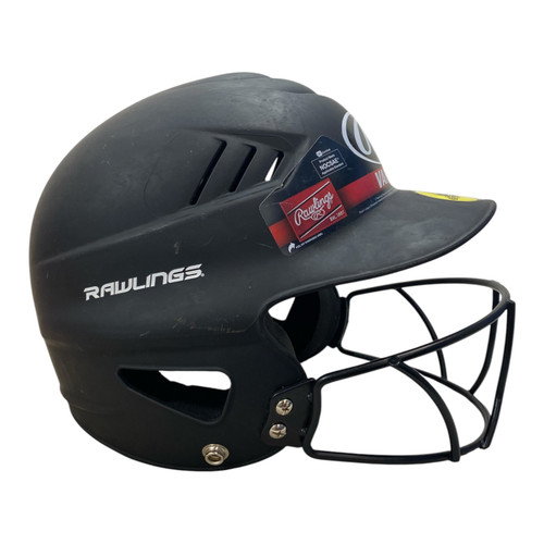 Vist Large View of Product Image Which is Used Rawlings VAPOR SB HELMET Batting Helmet w/Mask Black SM