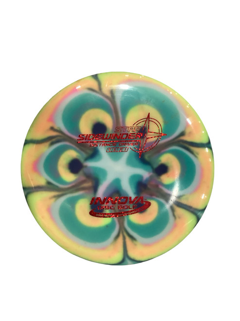 Vist Large View of Product Image Which is Used Innova MADD DISC STAR SIDEWINDER Disc Golf Driver White
