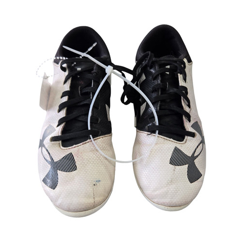 Vist Large View of Product Image Which is Used Under Armour SOCCER CLEATS SZ 2.5 Soccer Cleats White Junior 02.5