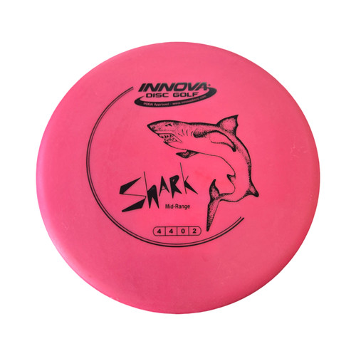 Vist Large View of Product Image Which is Used Innova DX SHARK Disc Golf Mid Range Pink