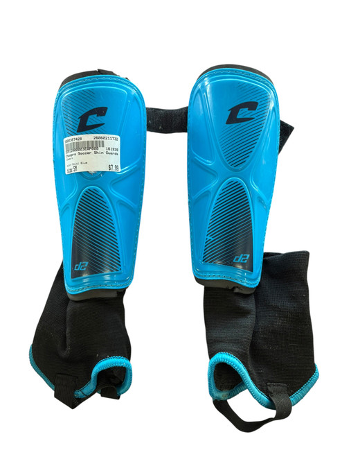 Vist Large View of Product Image Which is Used Champro Soccer Shin Guards Junior Royal Blue SM