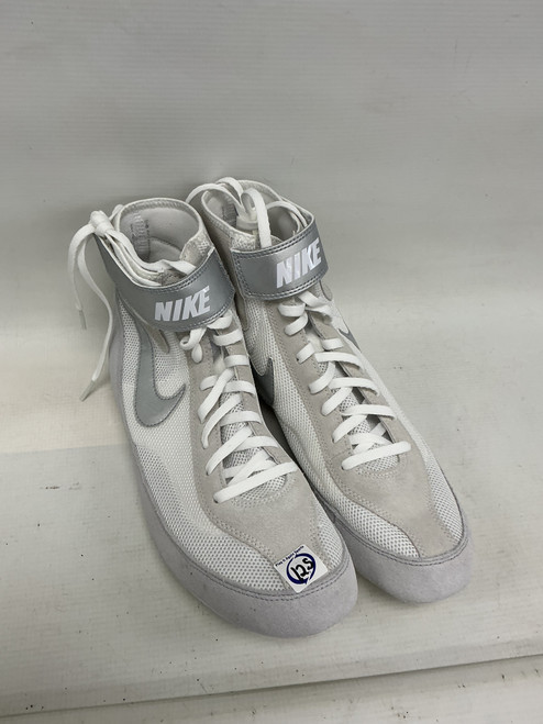 Vist Large View of Product Image Which is Used Nike Wrestling Shoes White Senior 12.5