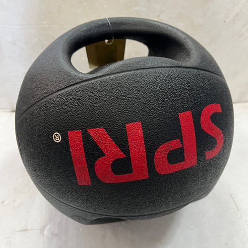 Vist Large View of Product Image Which is Spri 14-pound Medicine Ball with Handles, Black and Red