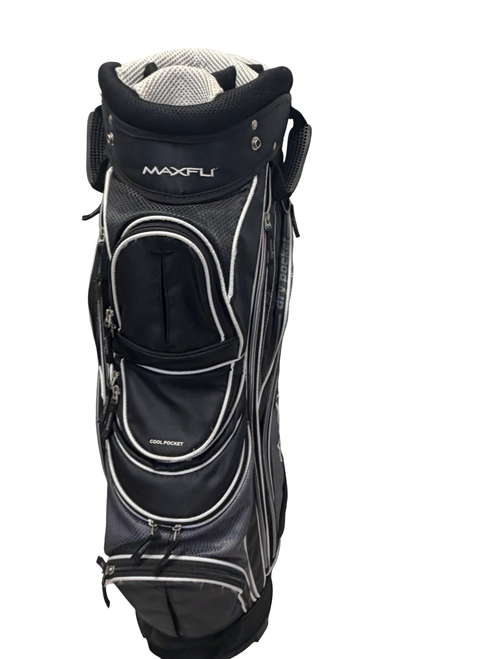 Vist Large View of Product Image Which is Used Maxfli 14-Way Golf Cart Bag Black w/ Rain Hood