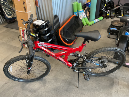 Vist Large View of Product Image Which is Used Dynacraft GAUNTLET Mountain Bike Boys Red 24"
