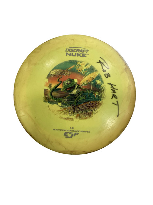 Vist Large View of Product Image Which is Used Discraft NUKE Disc Golf Driver Yellow 172g
