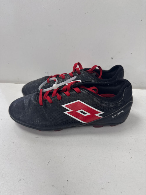 Vist Large View of Product Image Which is Used Lotto STORM Soccer Cleats Black Junior 04