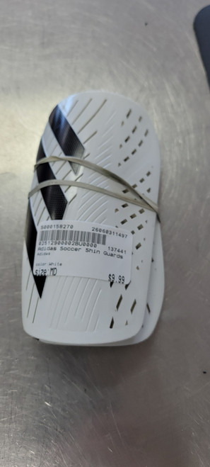Vist Large View of Product Image Which is Used Adidas Soccer Shin Guards Junior White MD