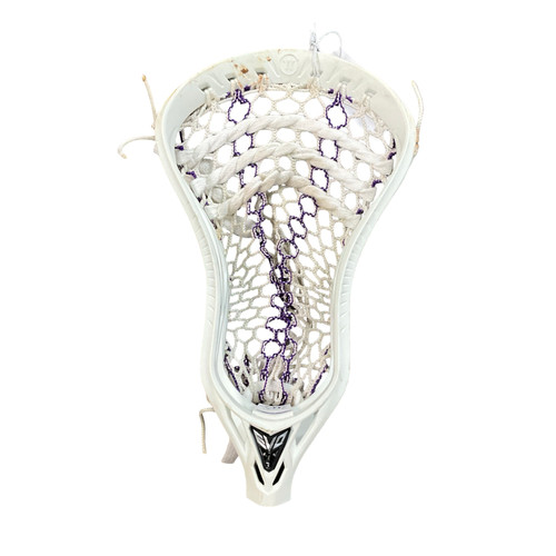 Vist Large View of Product Image Which is Used Warrior EVO 5 STRUNG HEAD Mens Lacrosse Head White