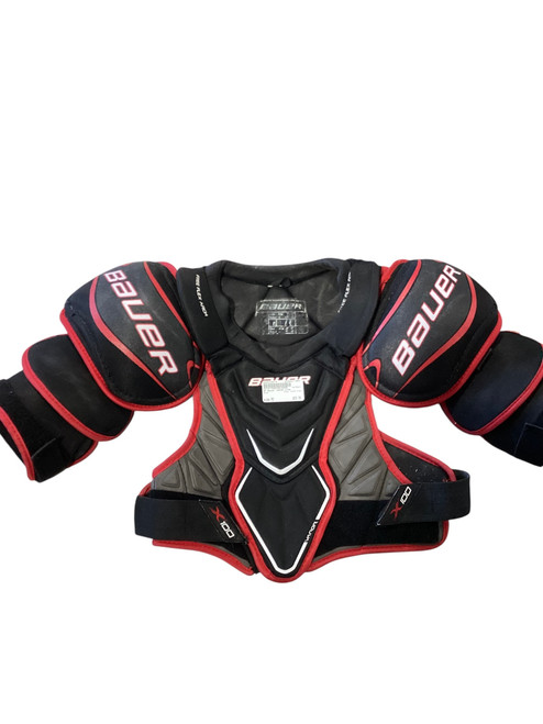 Vist Large View of Product Image Which is Used Bauer VAPOR X100 Senior Shoulder Pads MD