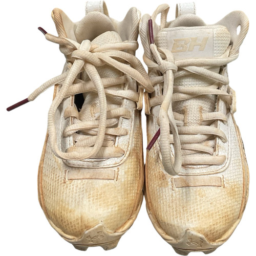 Vist Large View of Product Image Which is Used Under Armour 6000725-001 BB/SB Cleats White Youth 10.0