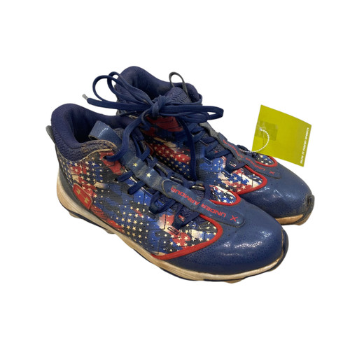 Vist Large View of Product Image Which is Used Under Armour USA BB CLEATS BB/SB Cleats Navy Blue Junior 06
