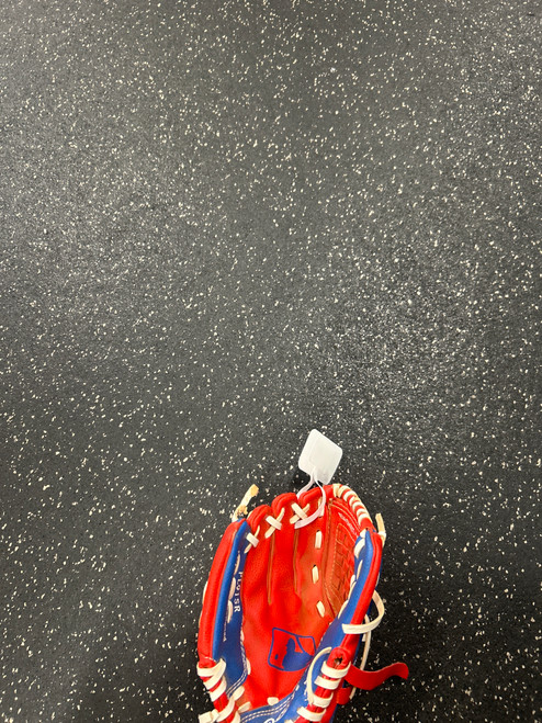 Vist Large View of Product Image Which is Used Rawlings PL91SR BB/SB Glove LH Throw Red 9"