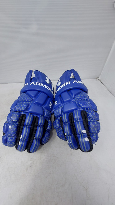 Vist Large View of Product Image Which is Used Under Armour 55 Lacrosse Gloves Mens Royal Blue MD