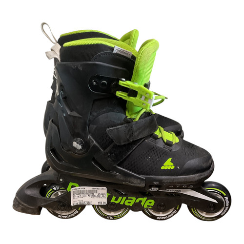 Vist Large View of Product Image Which is Used Rollerblade MICROBLADE Junior Rec Fitness Skates Black Adjustable