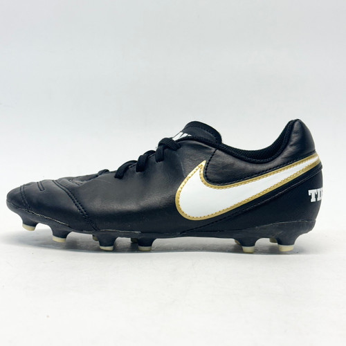 Vist Large View of Product Image Which is Used Nike TIEMPO Soccer Cleats Black Junior 02.5