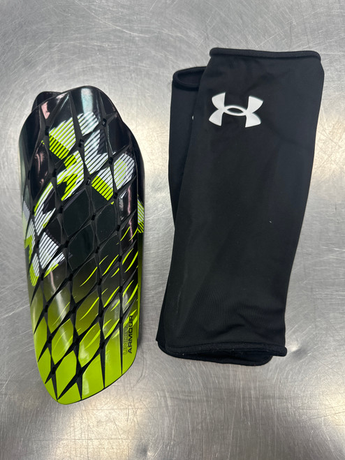 Vist Large View of Product Image Which is NEW Under Armour ARMOUR FLEX PRO Soccer Shin Guards Adult Black LG