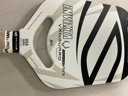 Vist Large View of Product Image Which is Used Selkirk VANGUARD INVIKTA POWER AIR Pickleball Racquet White