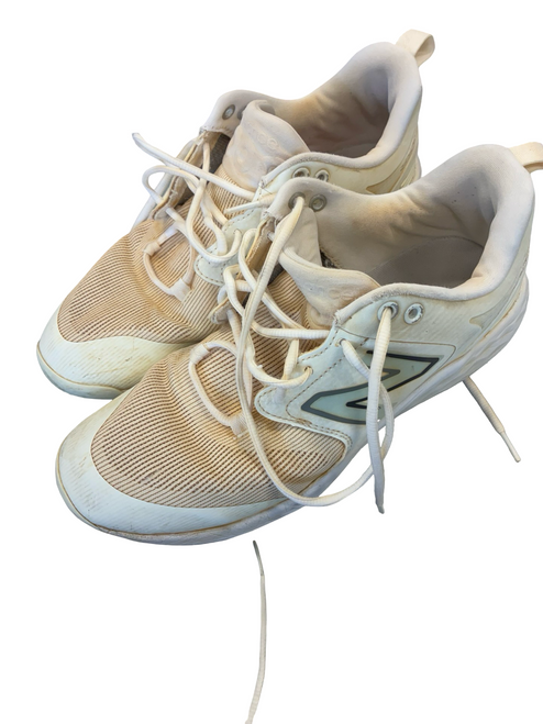 Vist Large View of Product Image Which is Used New Balance BB CLEATS  9 BB/SB Cleats White Senior 9