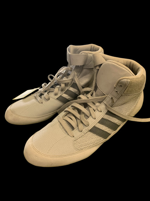 Vist Large View of Product Image Which is Used Adidas Wrestling Shoes Grey Senior 11.5