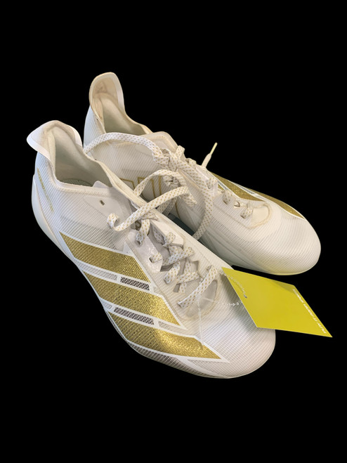 Vist Large View of Product Image Which is Used Adidas Adult FB Cleats White Senior 6.5