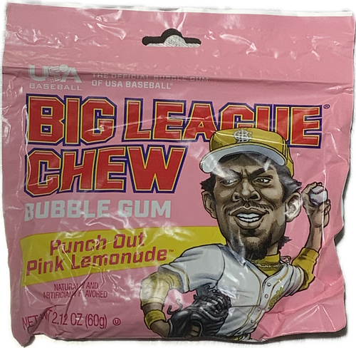 Vist Large View of Product Image Which is New Big League Chew Pnk Lemonade