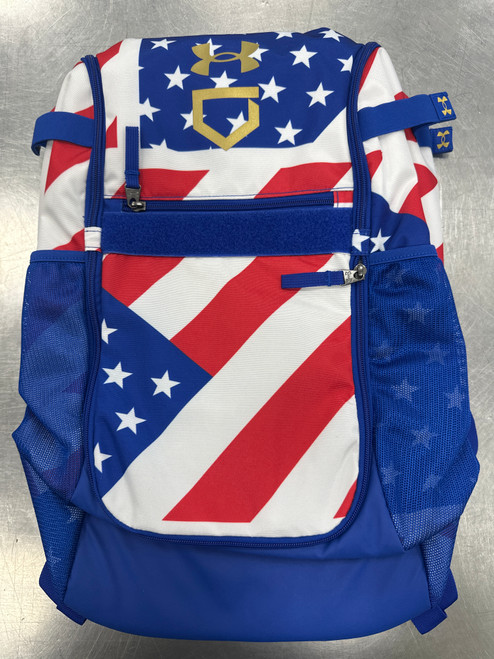 Vist Large View of Product Image Which is NEW Under Armour UTILITY BASEBALL - USA BB/SB Player Backpack Royal Blue