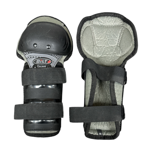 Vist Large View of Product Image Which is Used Bilt PROTECTIVE Adult Knee Motocross Guard Black Medium